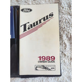 1989 Ford Taurus Owner's Guide Manual Book & Maintenance Guide Case