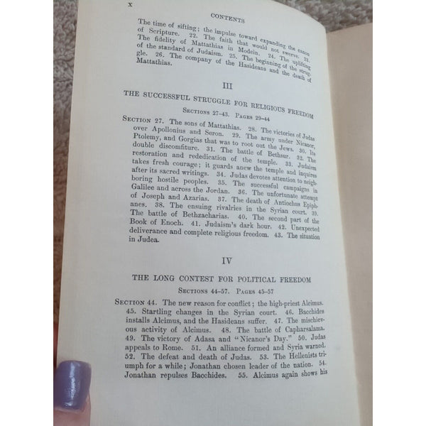 A History of the Jewish People Maccabean And Roman Period 1900 Riggs HC Map Vtg