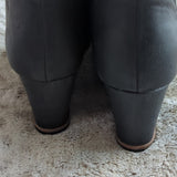 Naturalizer Soul Women's Black Nubuck Haley Wedge Heel Bootie Boots Size 10M