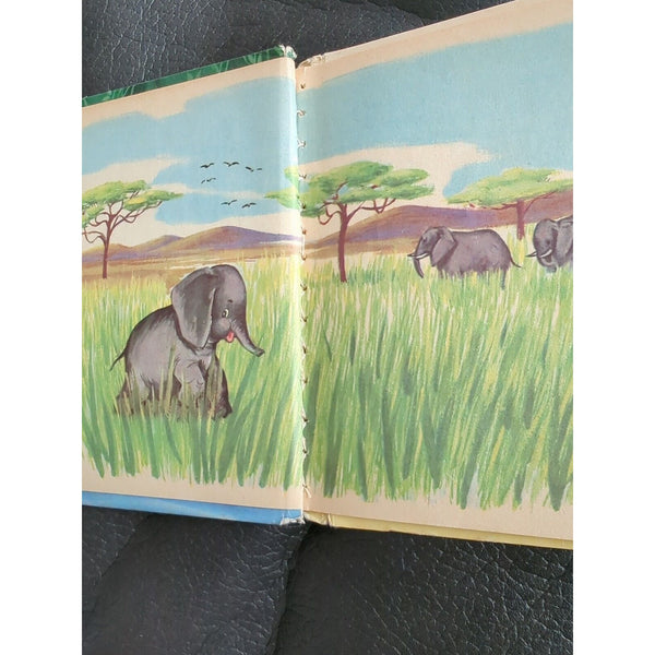 A Rand McNally Junior Elf Book Little Elephant Kids Hardcover 1959 First Edition