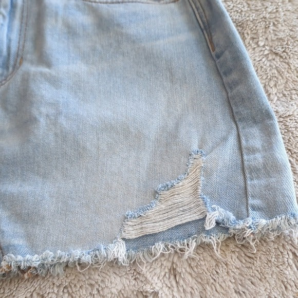 American Eagle Distressed Lighter Wash Mini Jean Skirt Size 6