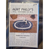AUNT PHILLY'S TOOTHBRUSH RUG PATTERN OVAL RUG 24" X 36" 1986 Phyllis Hause