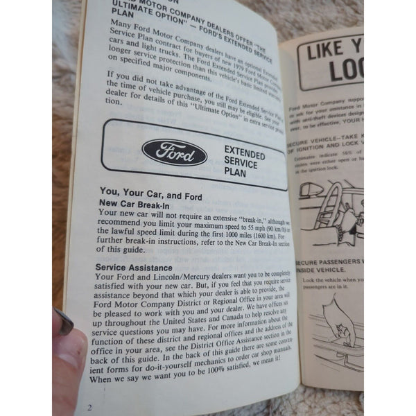 1979 Ford Owner’s Manual User Guide Car Maintenance Service Specifications OEM