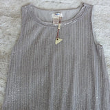 Max Studio Speciality Products Sequin Flapper Shaker Style Silver Shift Dress M