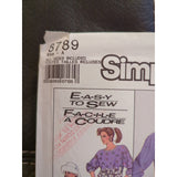 8789 Vintage Simplicity SEWING Pattern Misses Pull on Pant Skirt Knit Sweatshirt