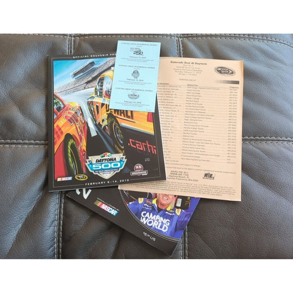 2010 Daytona 500 and Speedweeks Nascar Program 52nd Annual Race 2 Coupons MRN