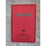 VINTAGE 1983 CHEVROLET VAN OWNERS MANUAL REFERENCE OPERATORS GUIDE CARE