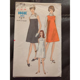 1960s Vogue Sewing Pattern 7156 Womens Dress Jumper 3 Styles Size 12 Vintge