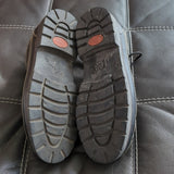 LUGZ Men’s Drifter Lo Steel Toe Oxford Black Leather Cream Stitch Boot Size 13