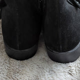 Topshop Krown Women's Black Silver Suede Buckle Studded Ankle Booties Size 6.5