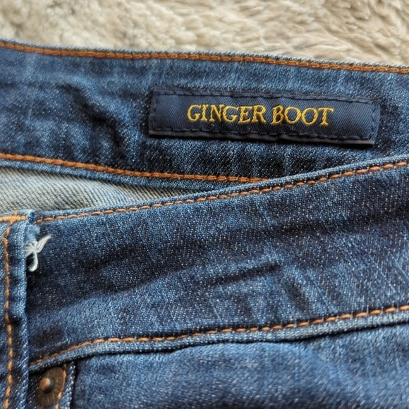 Lucky Brand High Rise Darker Wash Ginger Boot Cut Blue Jean Size 24WP