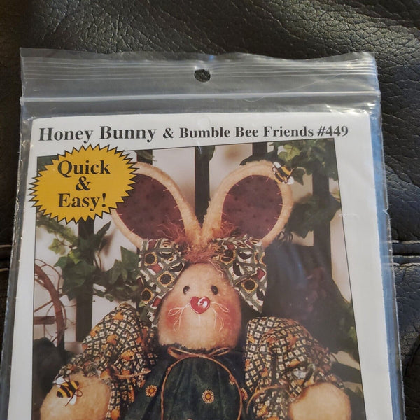 1996 Craft Pattern Honey Bunny & Bumble Bee Friends #449 Happy Hollow Designs