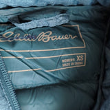 Eddie Bauer Green Blue EB650 Lighter Weight Packable Down Puffer Jacket Size XS