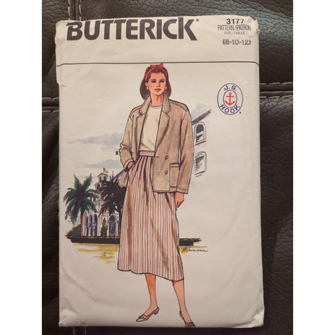 3177 Vintage Butterick SEWING Pattern Misses Jacket Shirt Pants J G Hook Sz 8-12
