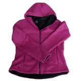 Stormtech Performance Dark Pink Black Full Zip Hooded Sweater Jacket Size M