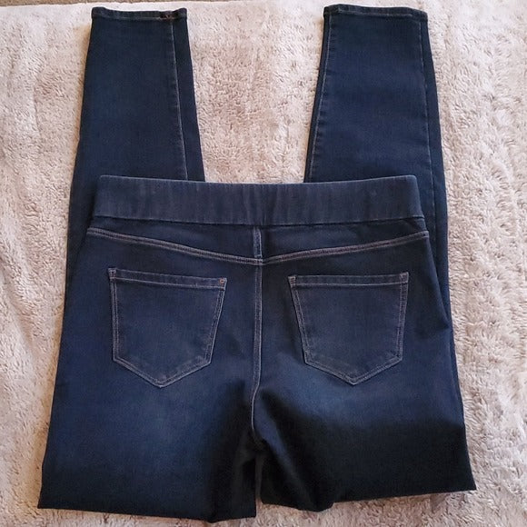 Liverpool Dark Wash Slip On Mid Rise Skinny Blue Jeans Size 6