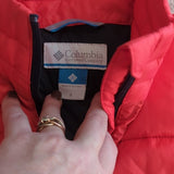 Columbia Women's Red and Grey Medium Weight Packable Puffer Coat Jacket Size S