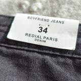 Nasty Gal Redial Paris High Rise Faded Black Boyfriend Jeans Size 6 NWT