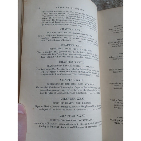 New Physiognomy Signs of Character Phrenology Samuel Wells 1872 HC Temperament