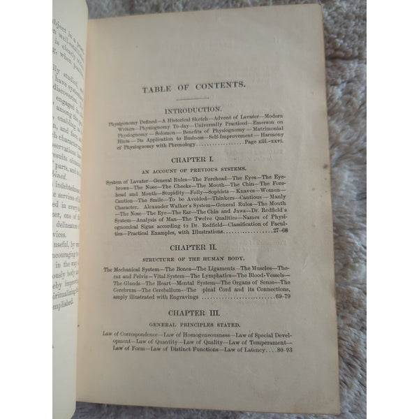 New Physiognomy Signs of Character Phrenology Samuel Wells 1872 HC Temperament