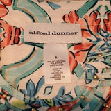 Alfred Dunner Coastal Drive Medallion Top Blouse Short Sleeve Size Small S NWT