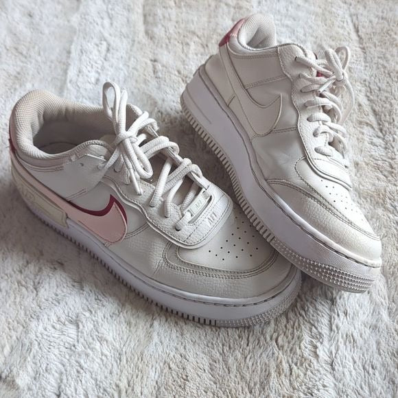 Nike Air Force 1 Low Shadow Phantom Eco White Pink Women’s Size 10 Leather