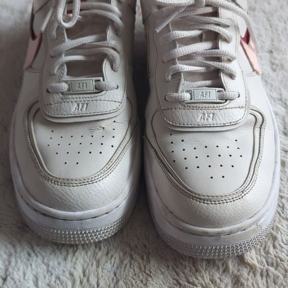 Nike Air Force 1 Low Shadow Phantom Eco White Pink Women’s Size 10 Leather