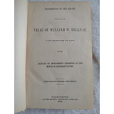 Trial Of William W Belknap Proceedings Of The Senate Articles Of Impeachment HC