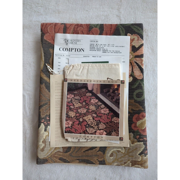 Beth Russell Designers Forum Needlepoint COMPTON WILLIAM MORRIS Canvas And Yarn