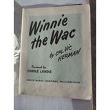 WINNIE THE WAC Vic Herman 1945 WWII Army Life Hardcover Cartoons Rough Rare Book