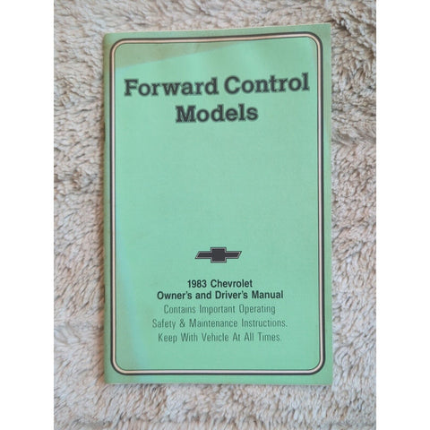 1983 CHEVROLET FORWARD CONTROL MODELS vintage original car owners manual