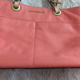 Michael Kors Peachy Pink Pebbled Leather Shoulder Tote Bag Purse Many Pockets