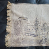 Vintage Milano Italy Wall Hanging Tapestry Table Runner 52 x 18 Machine Woven