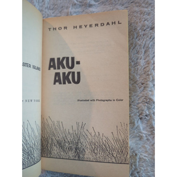 Aku-Aku The Secret Of Easter Island Thor Heyerdahl. Giant Cardinal Edition 1959