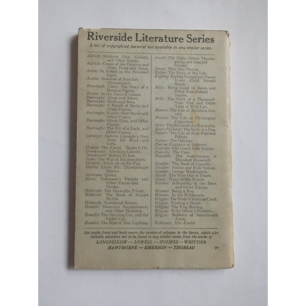 Antique 1897 Riverside Literature Series Raven Fall Of The House Of Usher By Poe