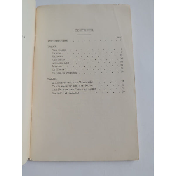 Antique 1897 Riverside Literature Series Raven Fall Of The House Of Usher By Poe
