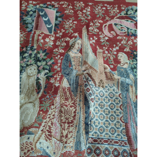 The Touch The Lady At The Unicorn Tapestry Wall Hanging Jacquard Weave 33x46