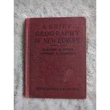 A Brief Geography Of New Europe Harmon Nicer Edward Farrell HC Vtg 1921 Eldredge