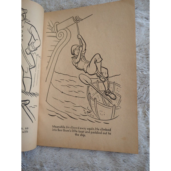 Swiss Family Robinson Coloring Book Of Famous Stories SC Vtg 1960 Bonnie Books