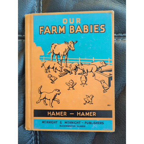 Anna Stuart Hamer 1934 Our Farm Babies Reading Primer Vintage BW Photography