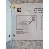 CUMMINS OPERATION AND MAINTENANCE MANUAL C-14 SERIES ENGINE BRAKE SC Vtg 1990