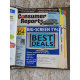 2005 CONSUMER REPORTS Magazine Monthly Jan-Dec Address Labels - In Green Binder