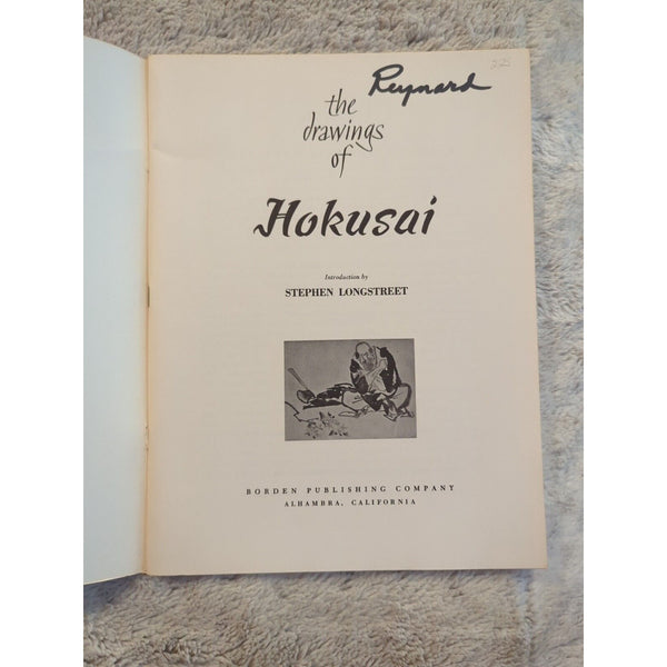 The Drawings of Hokusai 1969 SC Vtg Master Draughtsman Series Stephen Longstreet