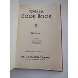 1936 Watkins Cook book 1st Edition HC Cooking Depression Breadmaking Canning
