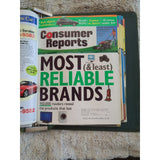 2007 CONSUMER REPORTS Magazine Monthly Jan-Dec Address Labels - In Green Binder