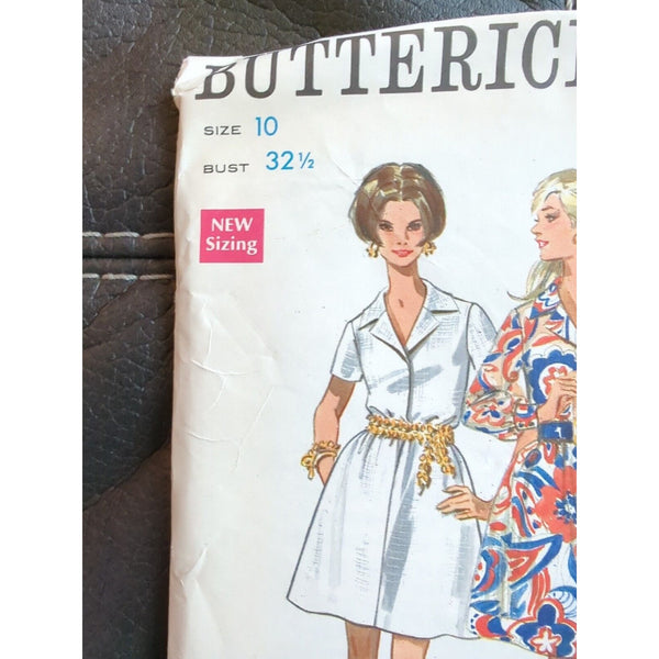 5265 BUTTERICK c.1960's Misses One Piece Dress Sewing Pattern Size 10 UC FF