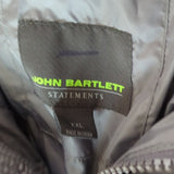 John Bartlett Statements Men's Grey Insulated Puffer Coat Many Pockets Size 2XL