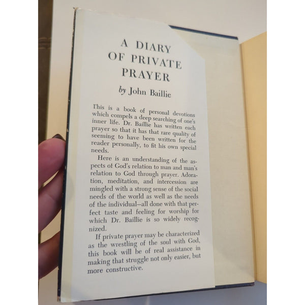 A Diary of Private Prayer John Baillie HC DJ Scribners Sons 1949 1st Edition Vtg