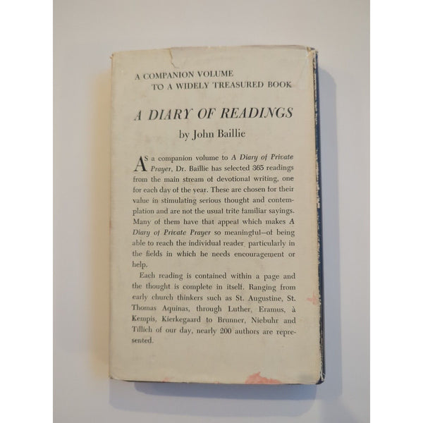 A Diary of Private Prayer John Baillie HC DJ Scribners Sons 1949 1st Edition Vtg