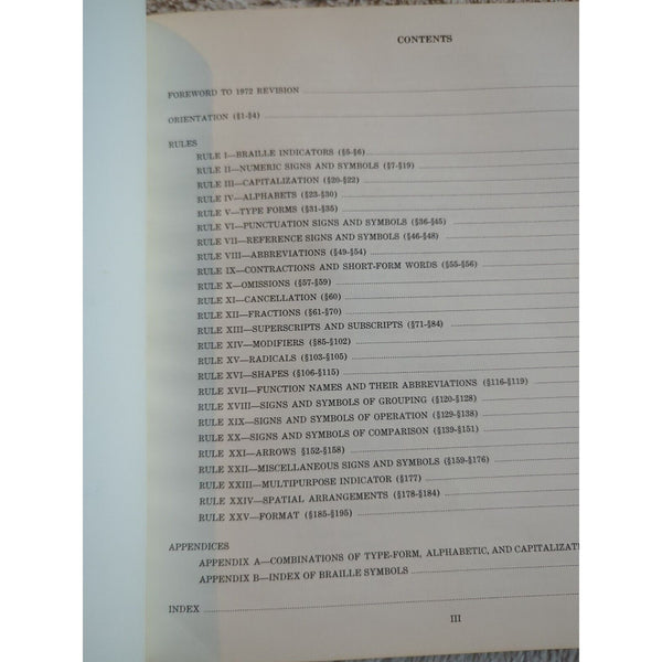 The Nemeth Braille Code for Mathematics and Science Notation 1972 Revision HC